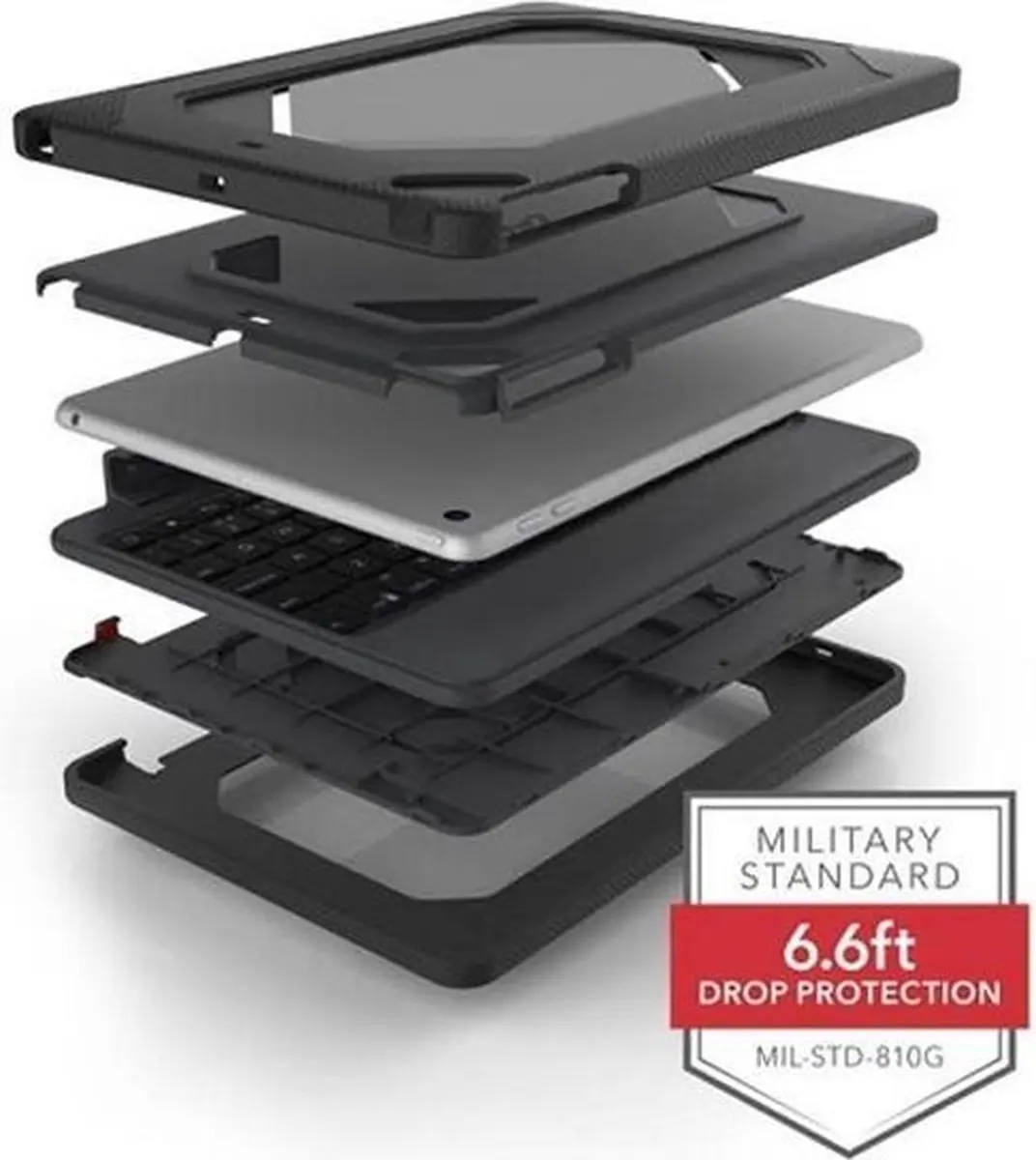 ZAGG Rugged Messenger Keyboard Case 4610777 - iPad Mini 5/4 - Zwart - afbeelding 6 van 6