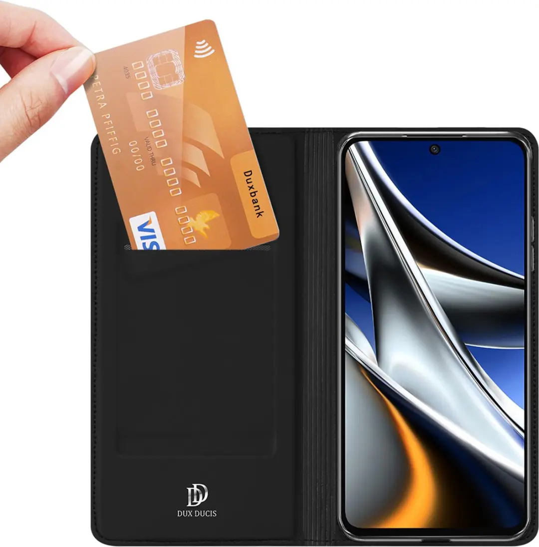 Dux Ducis Xiaomi Poco X4 Pro 5G TPU Wallet Hoesje - DD-XPX4P5G-BLK - Zwart