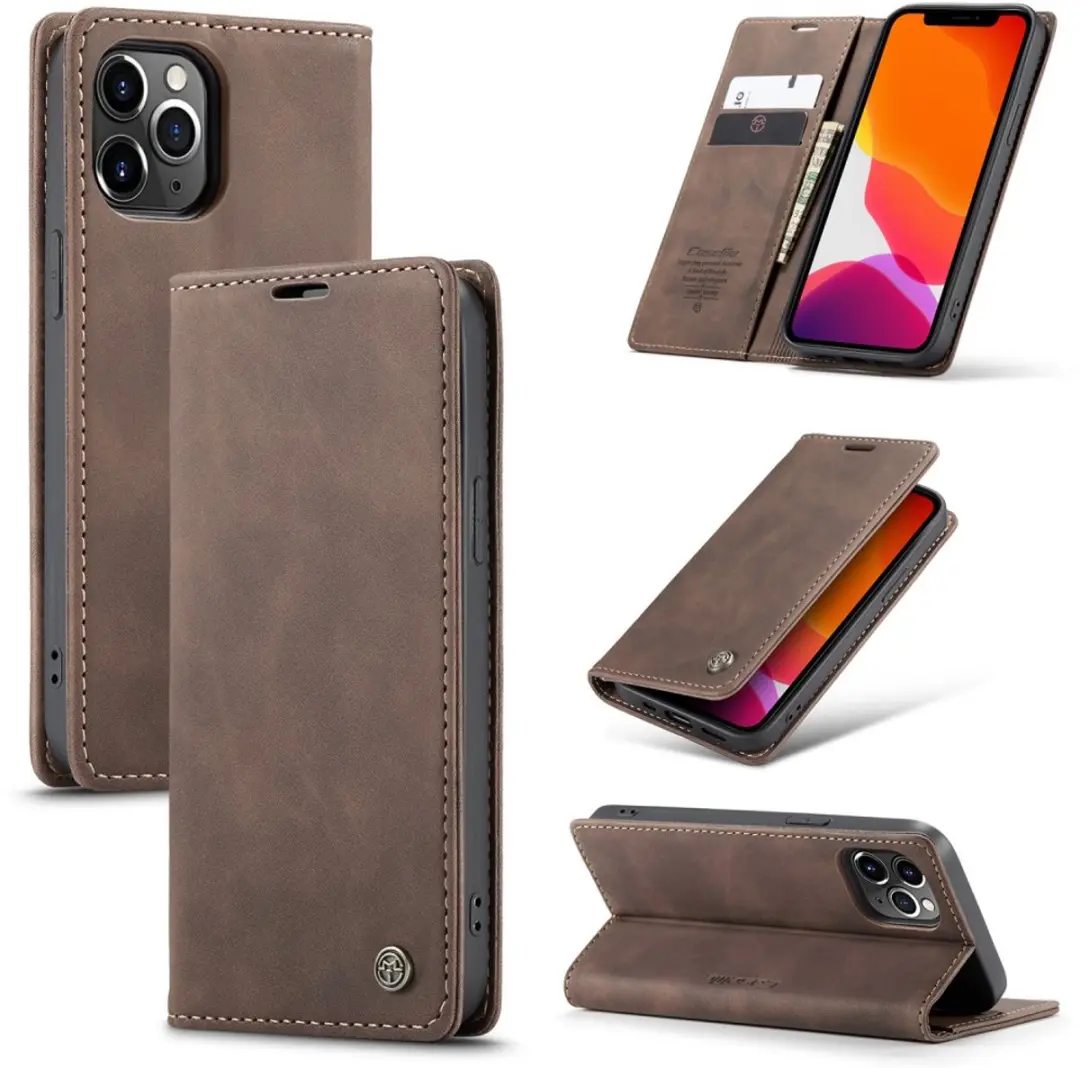 CaseMe 013 Book Case iPhone 12 Pro Max Hoesje - Donkerbruin