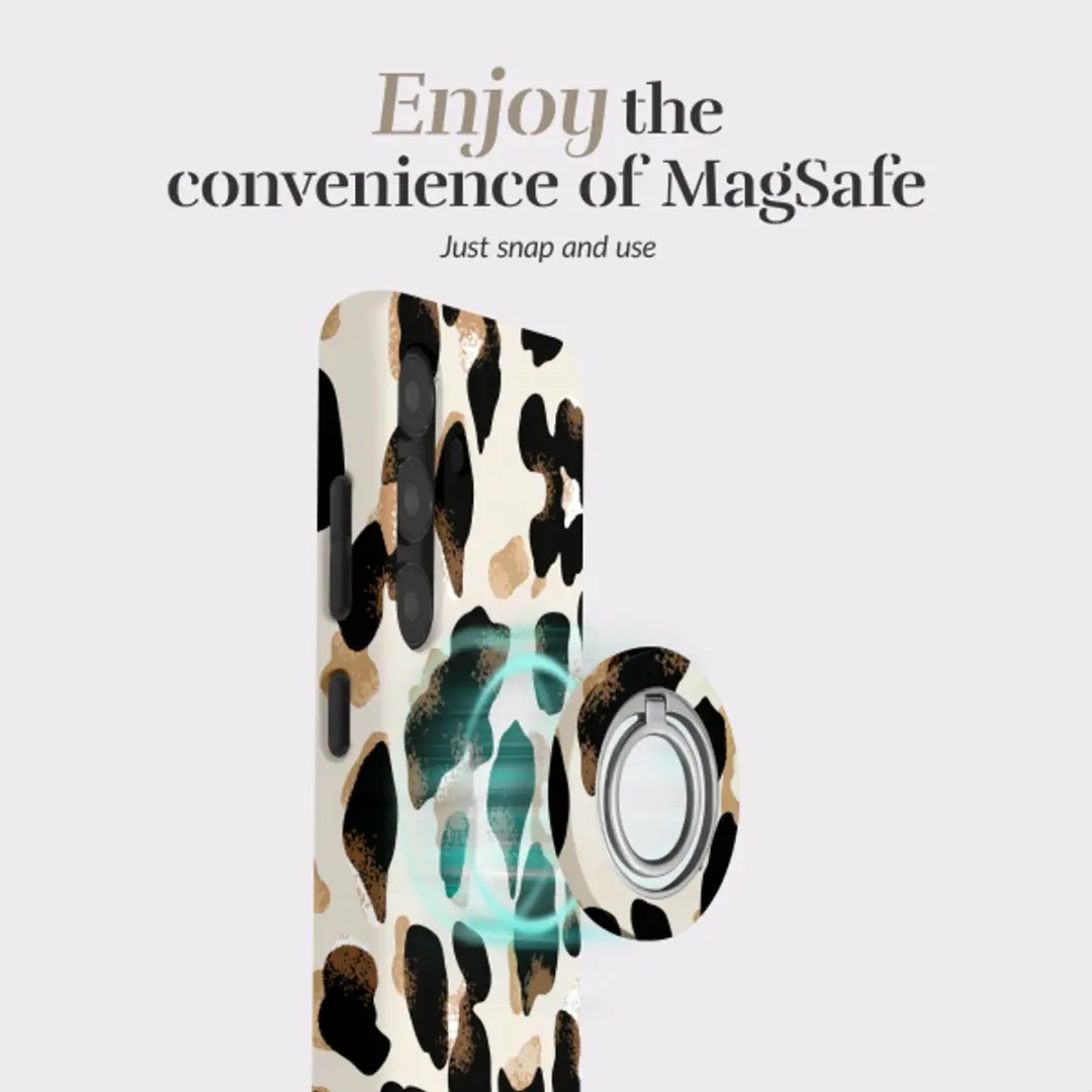 Mobilize MIO Leopard MagSafe Hoesje - Samsung Galaxy A35 - Bruin
