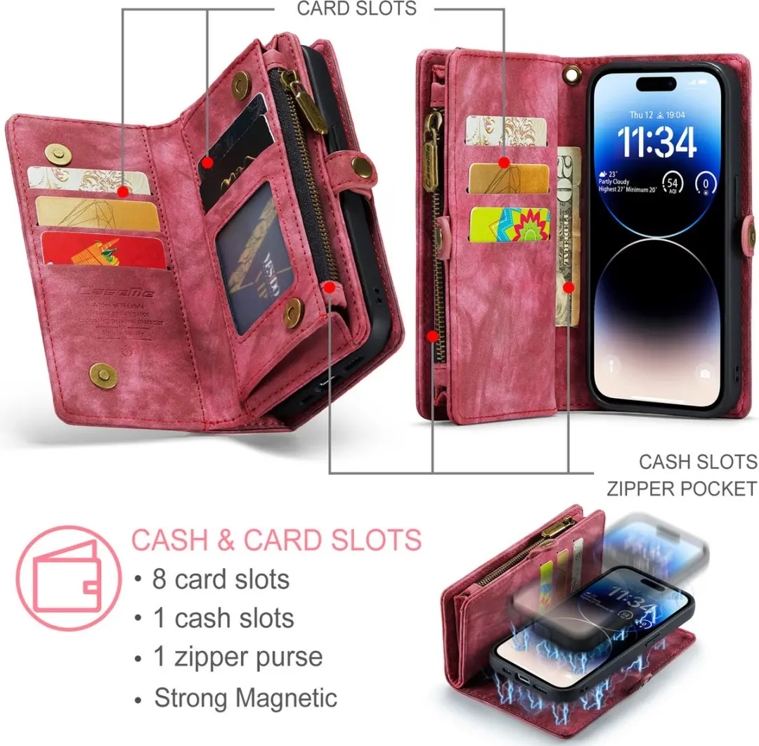 Caseme iPhone 14 Pro Max Hoesje 9180 - Rood