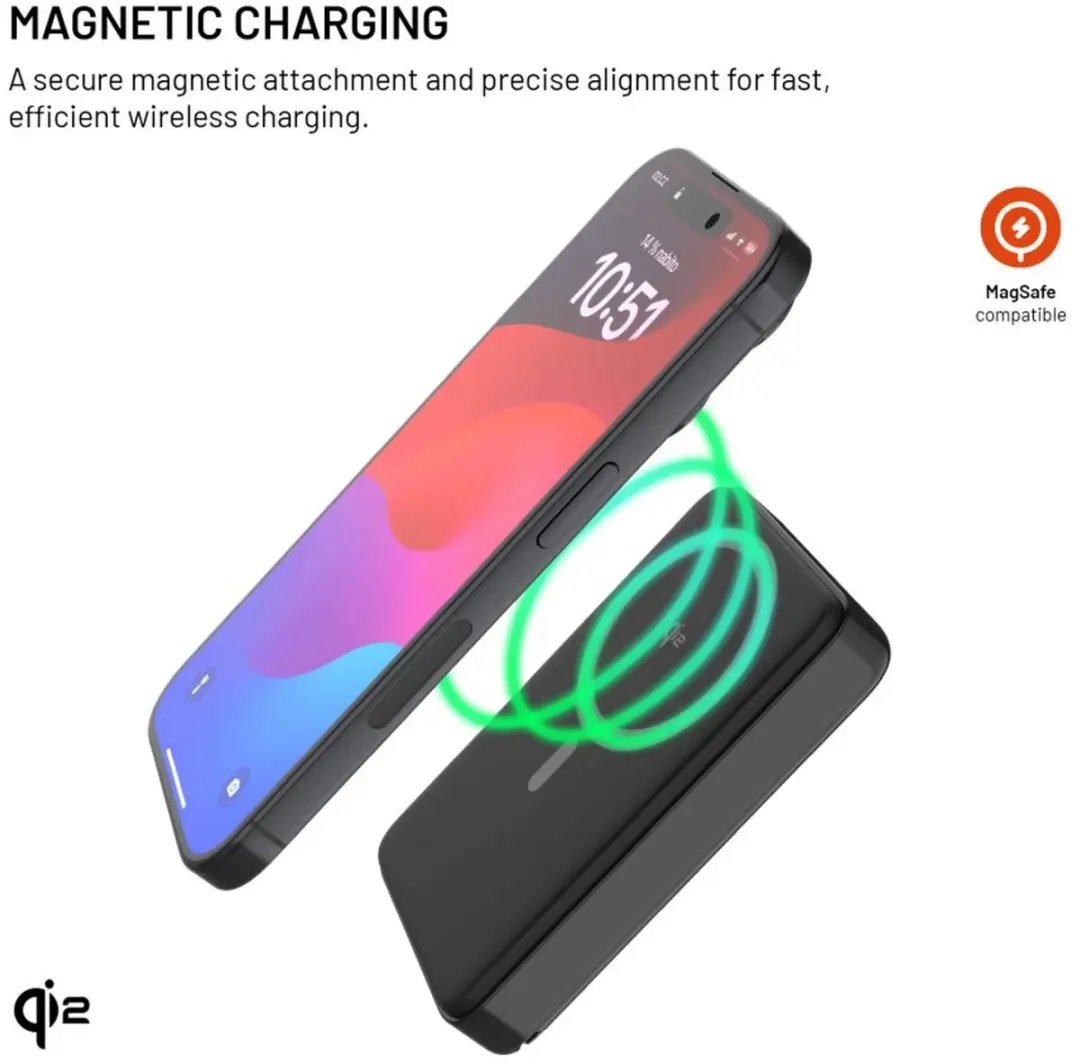 Fixed MagZen 10 Pro Powerbank 10.000mAh - 30W USB-C PD - Zwart