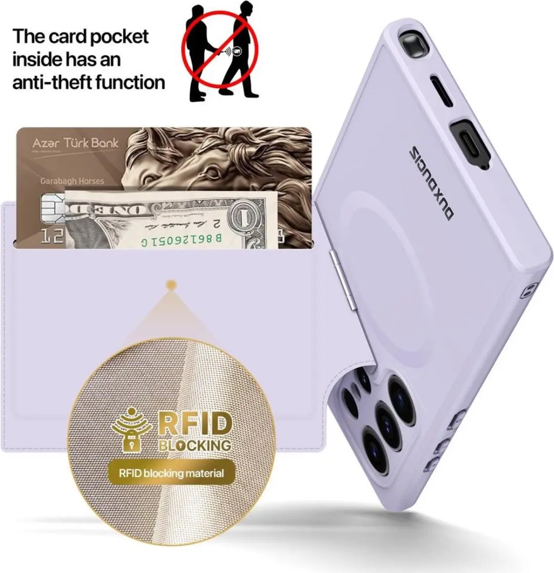 Dux Ducis Rafi Mag Series Hoesje Samsung Galaxy S24 Ultra - Paars