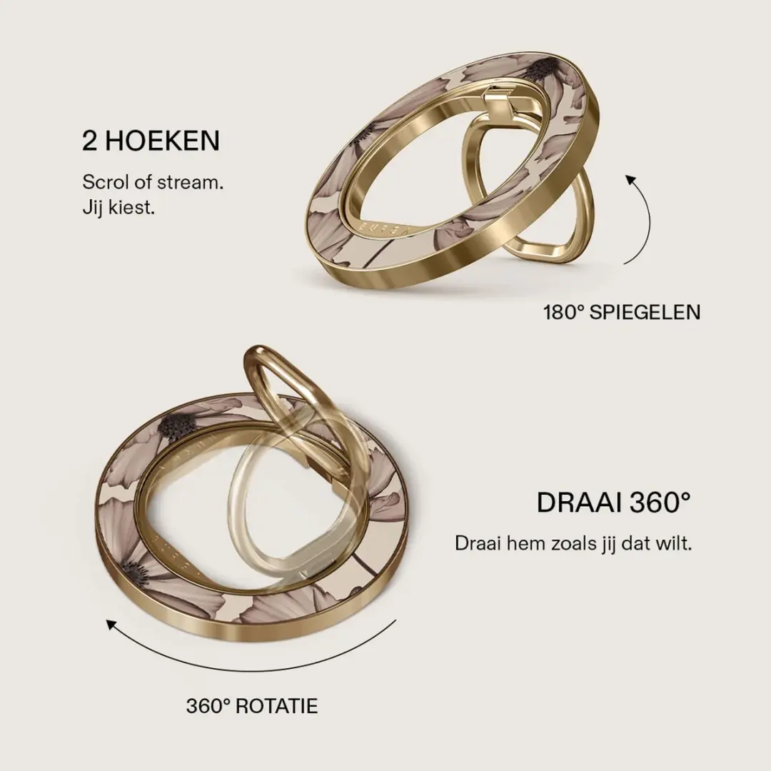 Burga Magnetic Ringholder Gold - Telefoonring Barely Yours