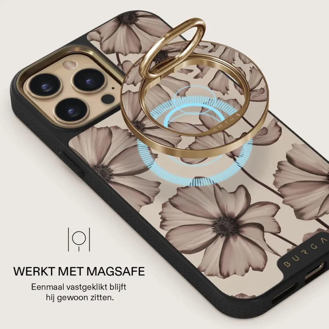 Burga Magnetic Ringholder Gold - Telefoonring Barely Yours