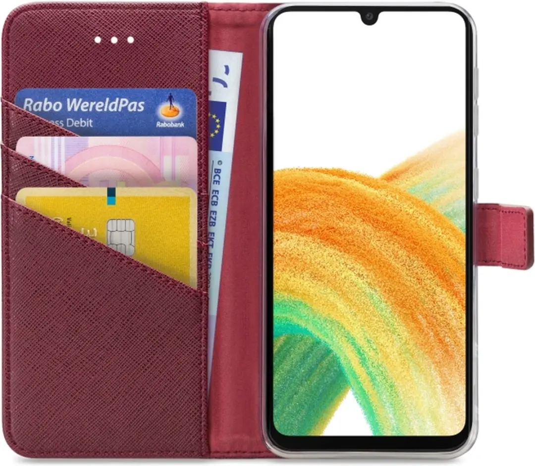 My Style MSFWLT1358 Telefoonhoesje Samsung Galaxy A33 - Bordeaux Rood
