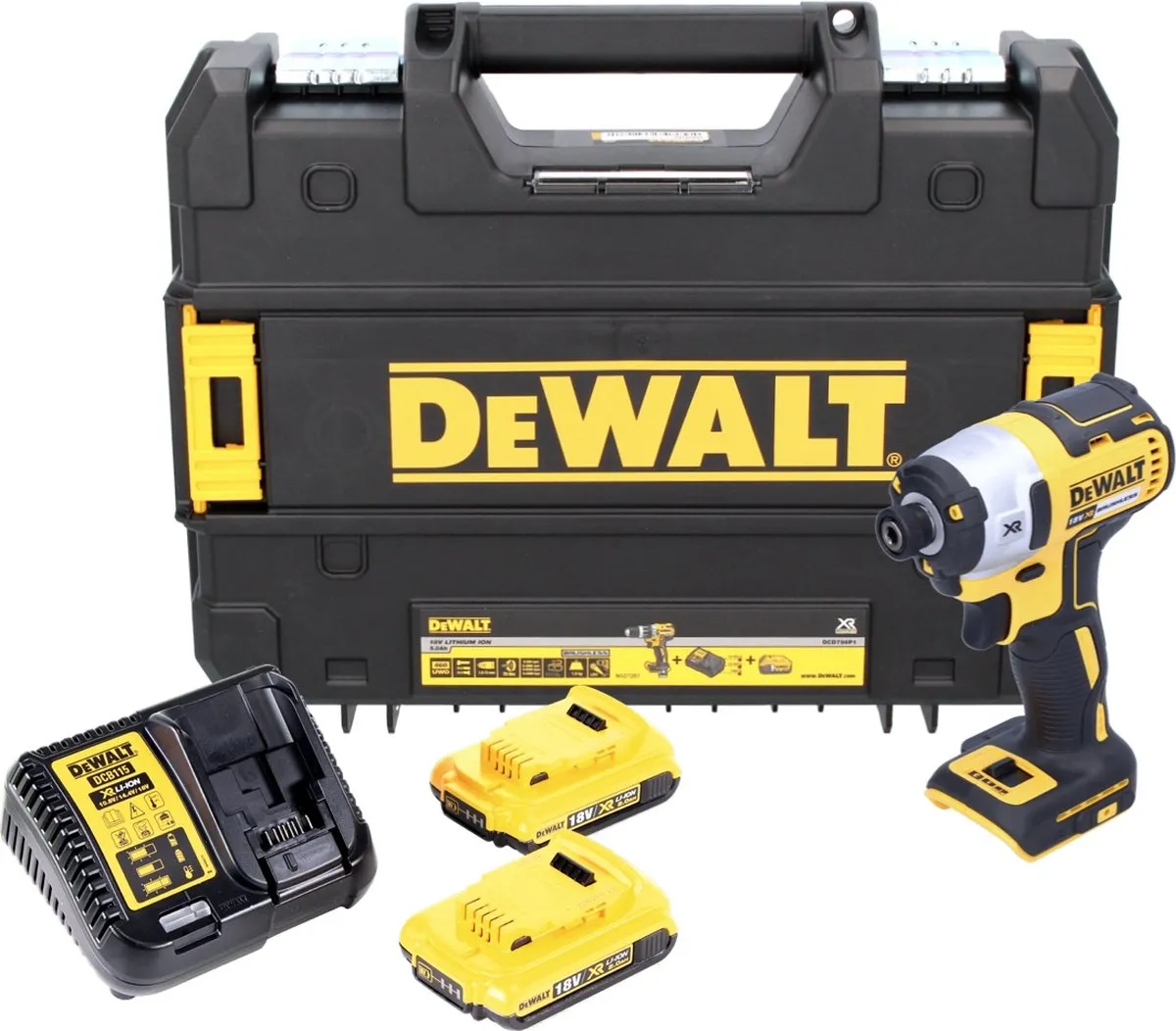 DeWalt DCF887 D2T Slagmoersleutel 18V 205Nm - 2x 2,0Ah + Oplader - afbeelding 2 van 5