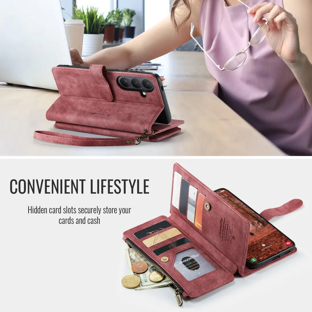 CaseMe C30 Book Case Hoesje Samsung Galaxy S26 Plus - Rood