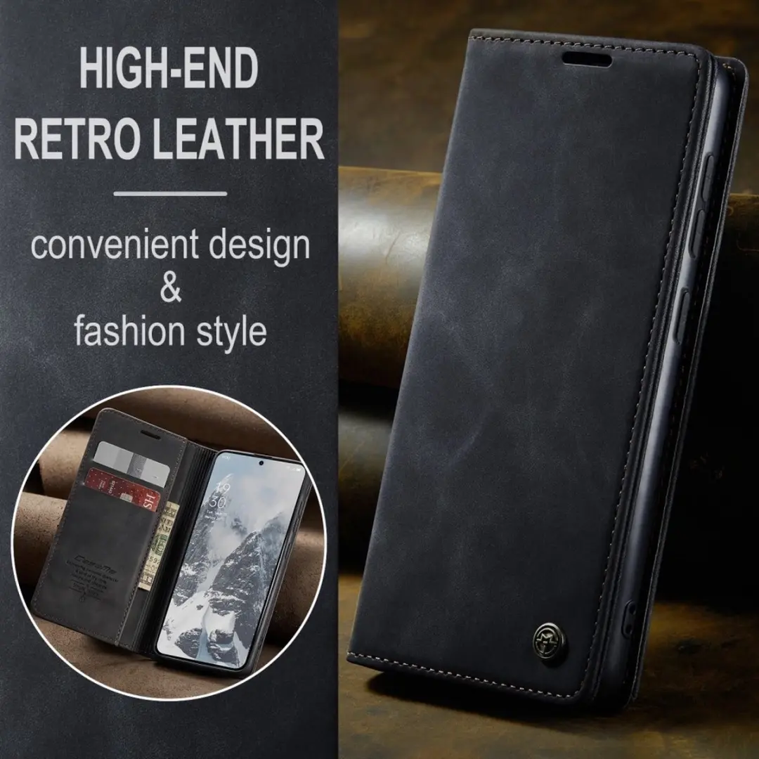 Caseme Hoesje OnePlus 13 Book Case - 2 Pasjes - Zwart