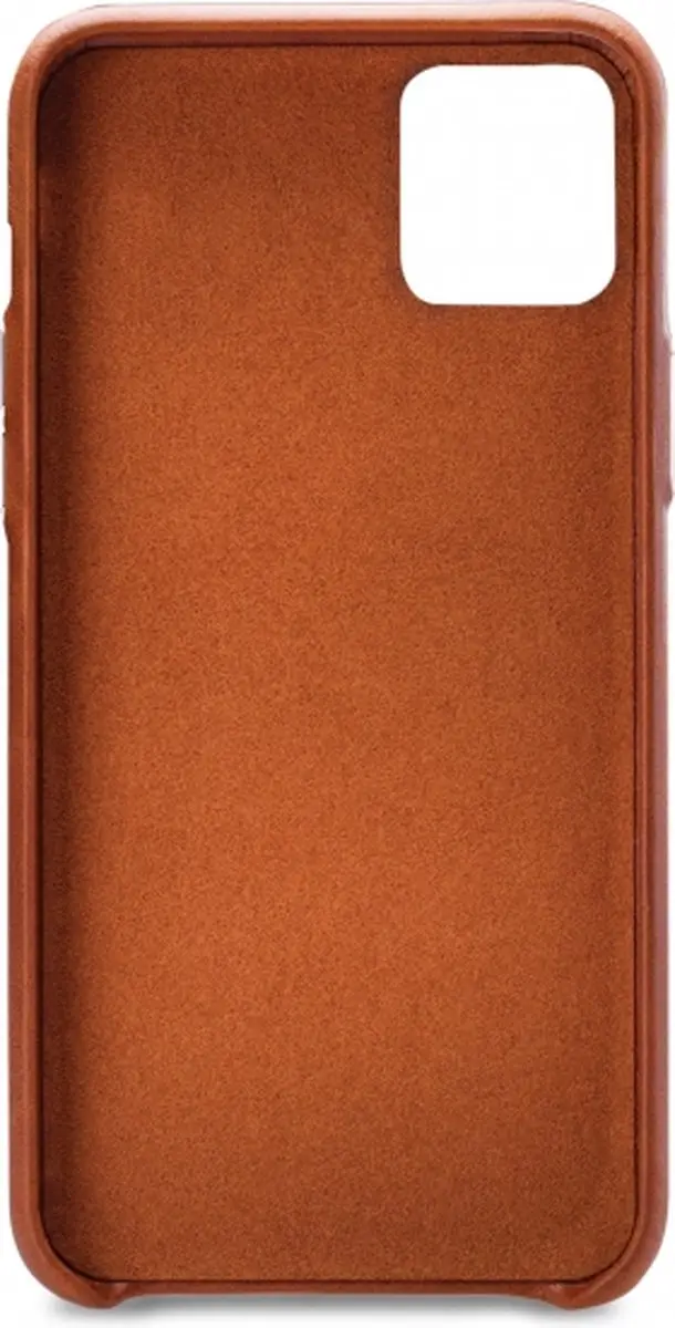 Senza Desire Cardslot iPhone 12 Mini Hoesje - Echt Leer Cognac
