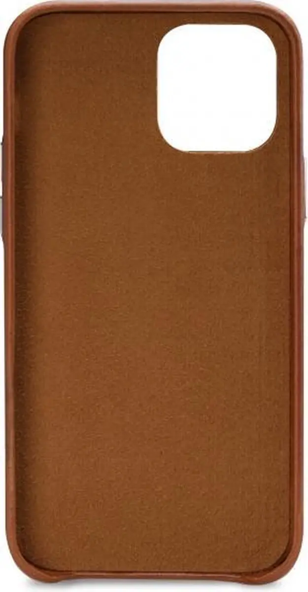 Senza Desire Cardslot iPhone 12 Mini Hoesje - Echt Leer Cognac