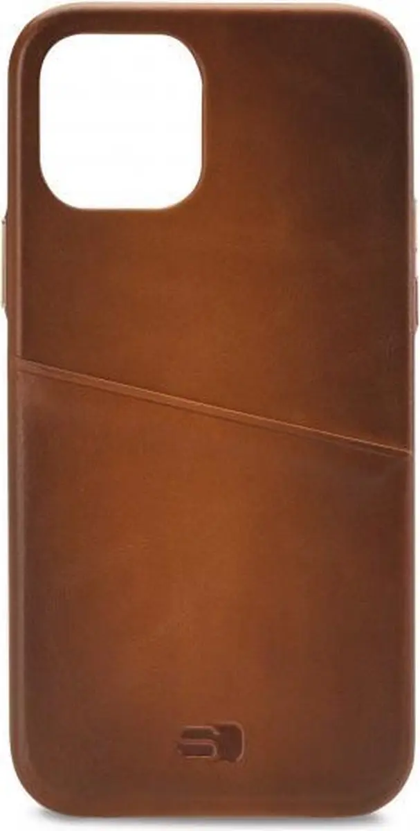 Senza Desire Cardslot iPhone 12 Mini Hoesje - Echt Leer Cognac