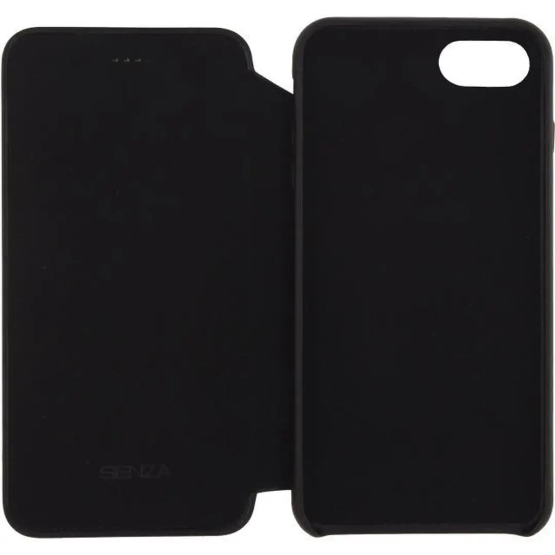 Senza Pure Skinny Leather Wallet WALCS1034 - Apple iPhone 8 Plus - 3 Pasjes - Zwart - afbeelding 6 van 6