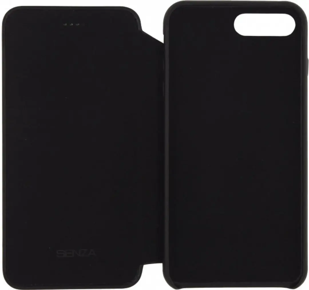 Senza Pure Skinny Leather Wallet WALCS1034 - Apple iPhone 8 Plus - 3 Pasjes - Zwart