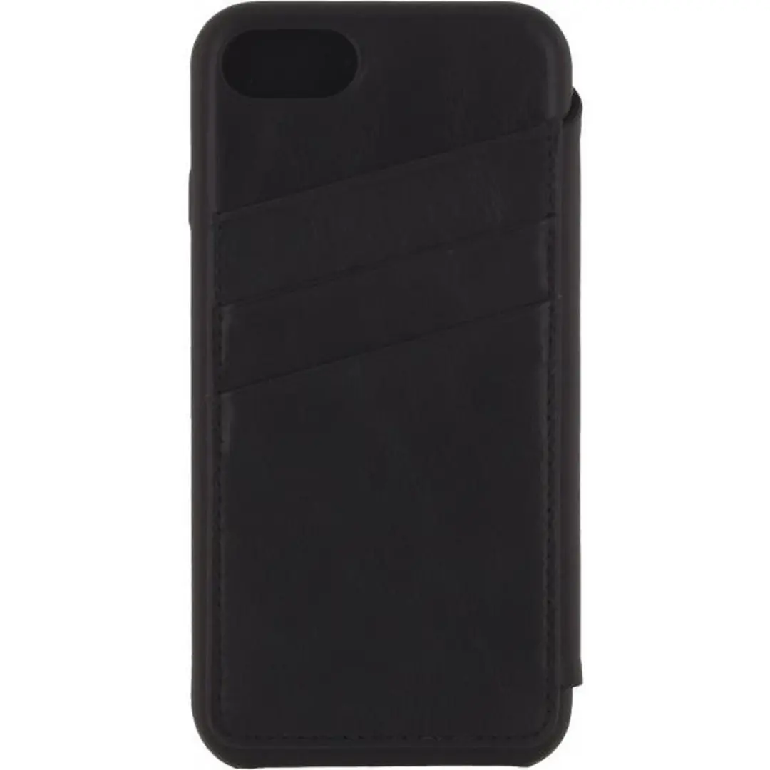 Senza Pure Skinny Leather Wallet WALCS1034 - Apple iPhone 8 Plus - 3 Pasjes - Zwart