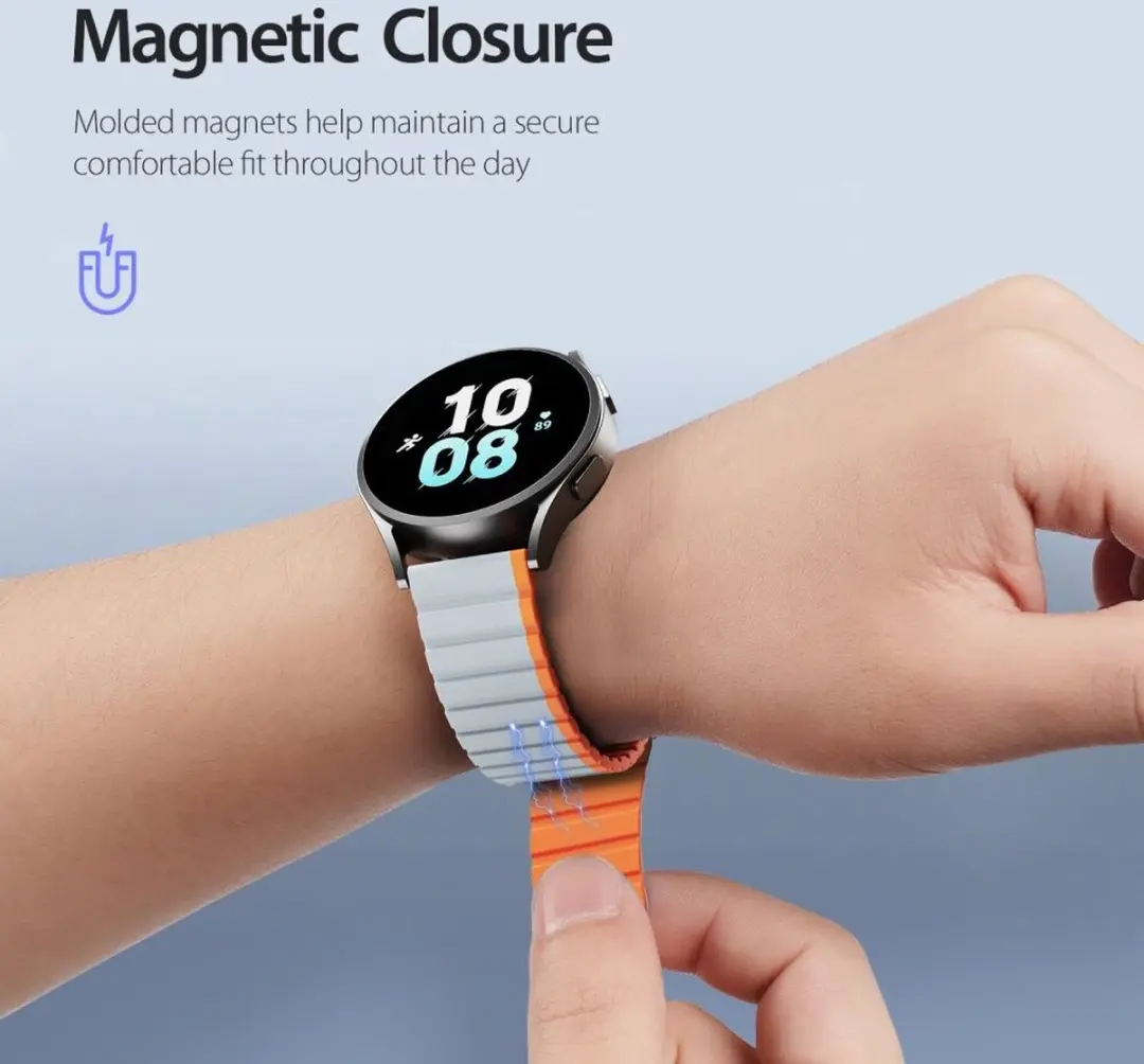 Dux Ducis LD Strap Smartwatchband 22mm - Grijs Oranje