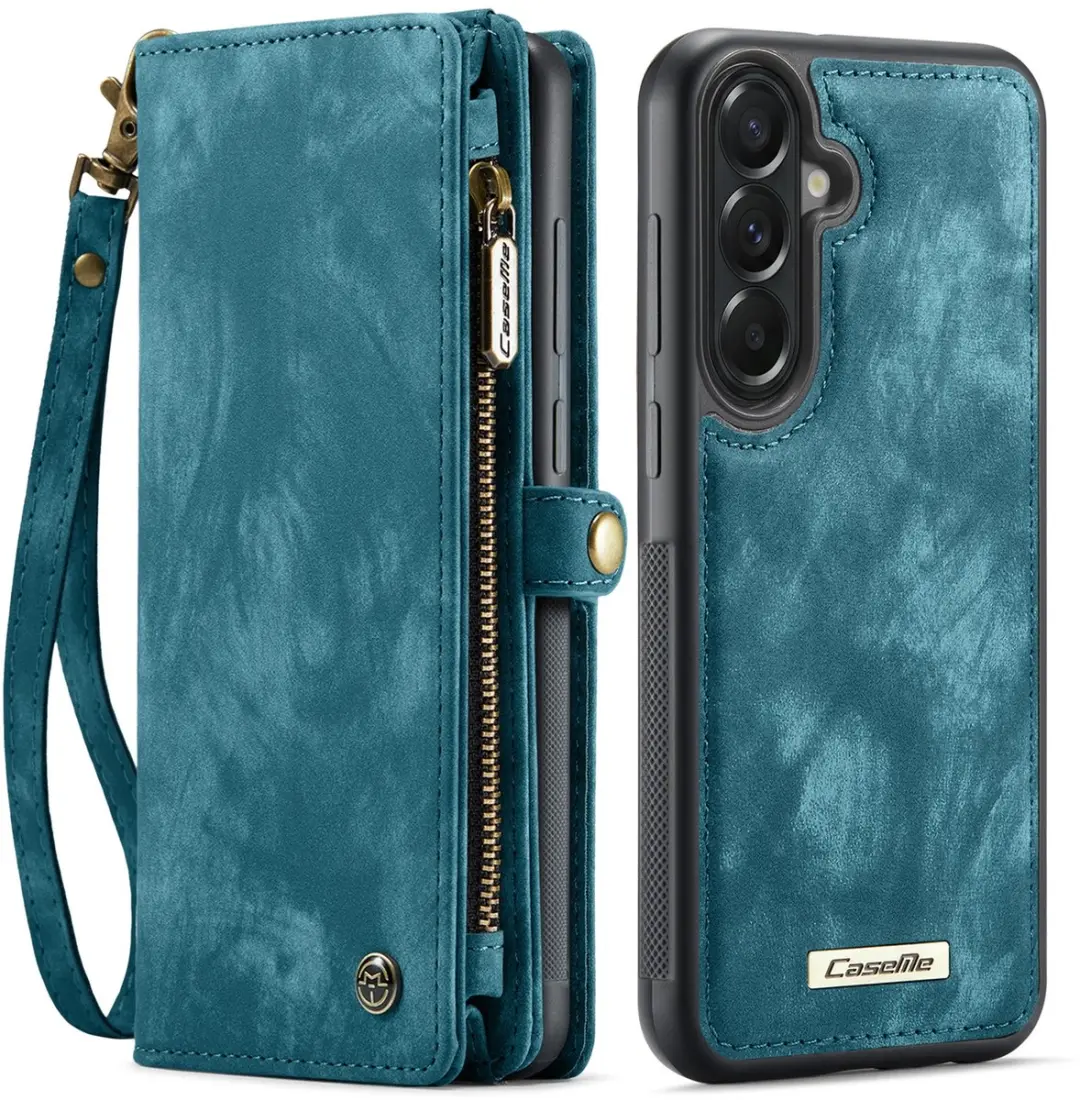 Caseme 008 Hoesje Samsung Galaxy A37 - Blauw - 8 Pasjes