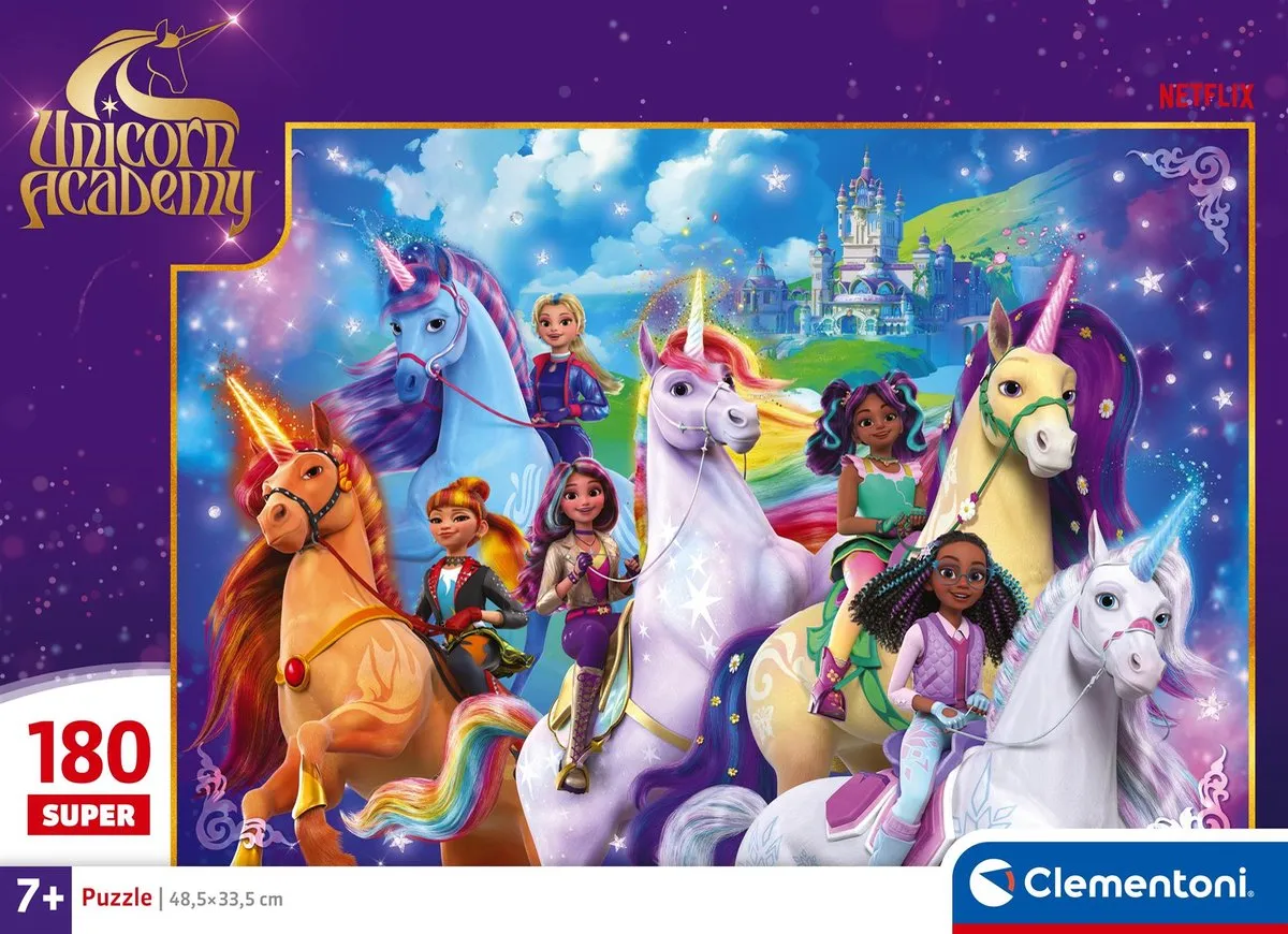 Clementoni Unicorn Academy Puzzel 180 Stuks - Multikleur