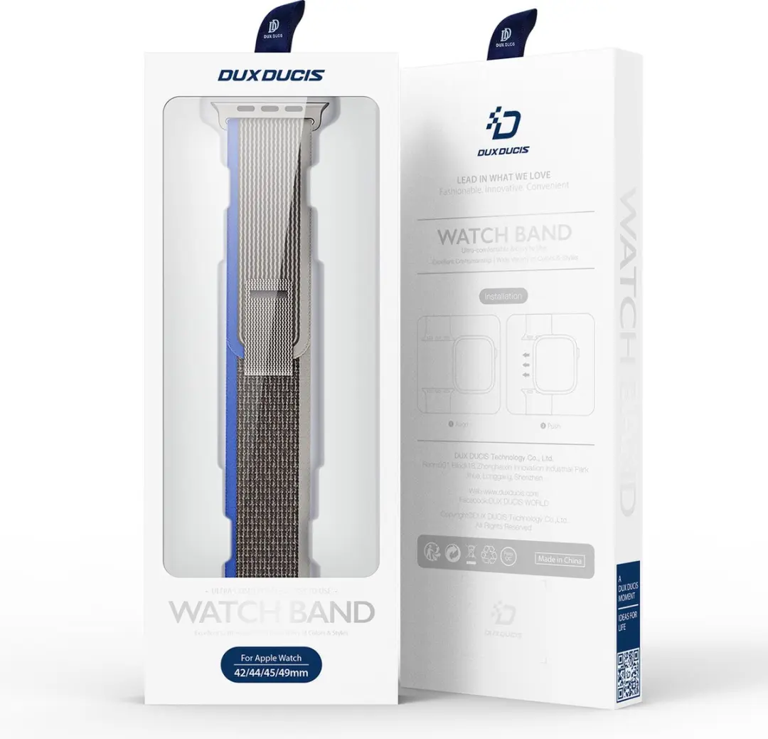 Dux Ducis Sportklittenband Apple Watch - Blauwgrijs