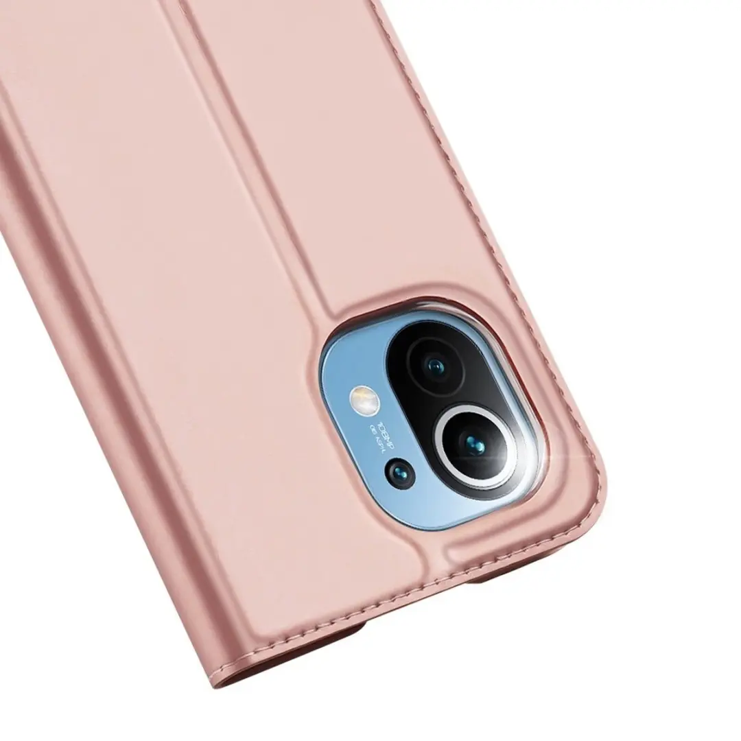 Dux Ducis Pro Serie Slim Wallethoes Xiaomi Mi 11 - Roze Goud