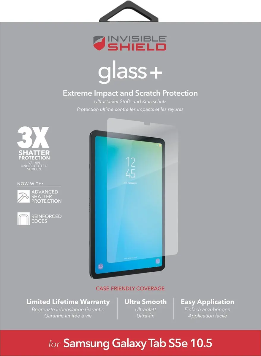 ZAGG InvisibleShield Glass+ Samsung Galaxy Tab S5e - 1 Stuk