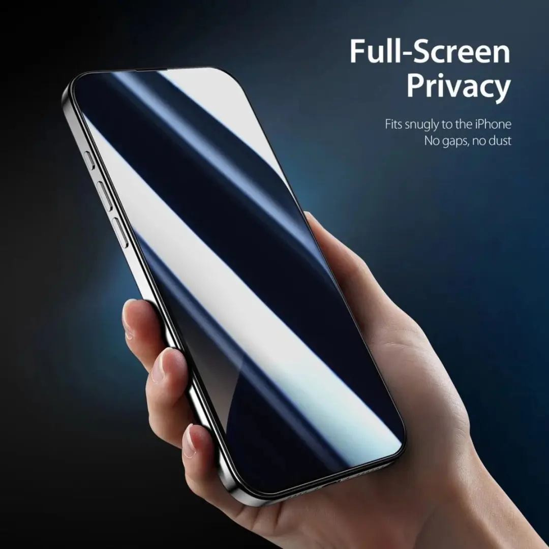 Dux Ducis Privacy Screenprotector iPhone 16 Pro - Zwart