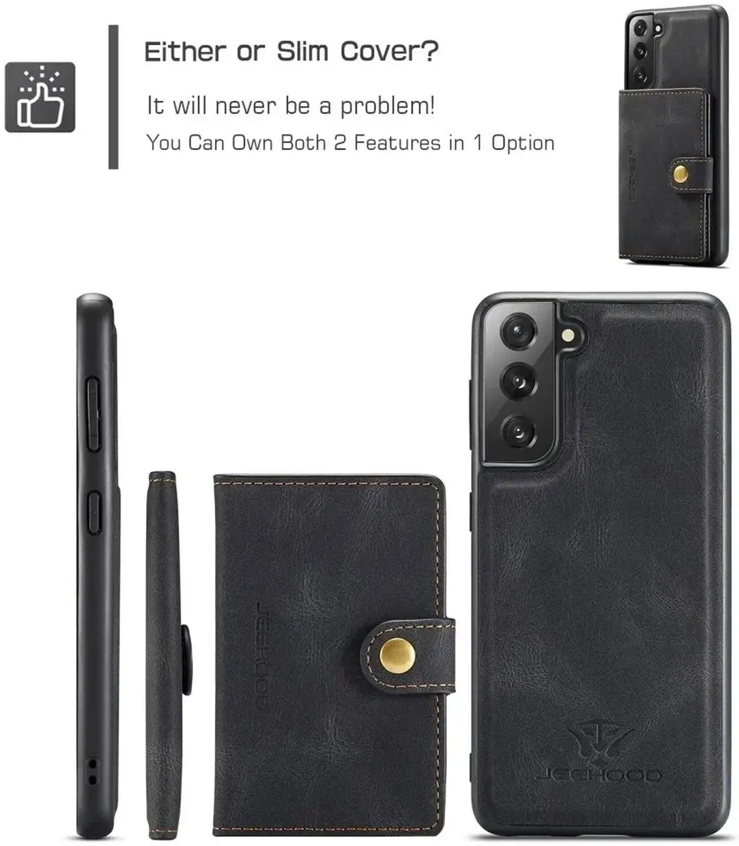 Caseme JH-01 Hoesje Samsung Galaxy S22 Plus - 4 Pasjes - Zwart
