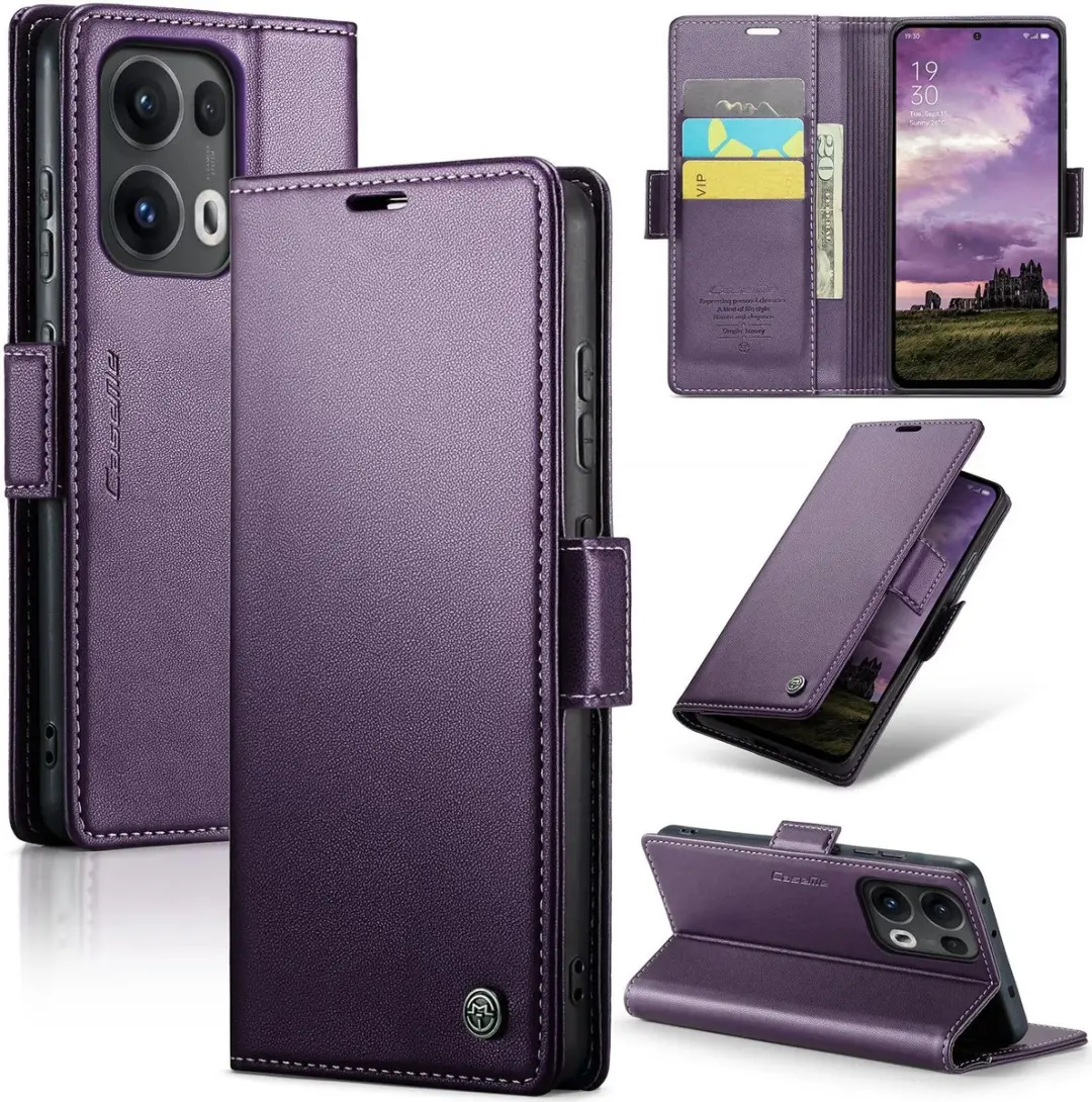 Caseme Litchi Texture Book Wallet Case Oppo Reno13 Pro