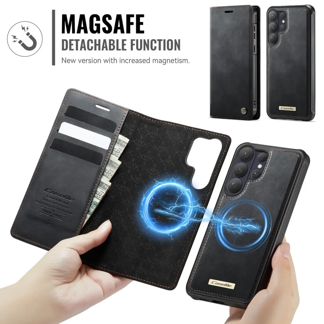 Caseme Luxe 2-in-1 Portemonneehoes Backcover Galaxy S26 Ultra - Zwart