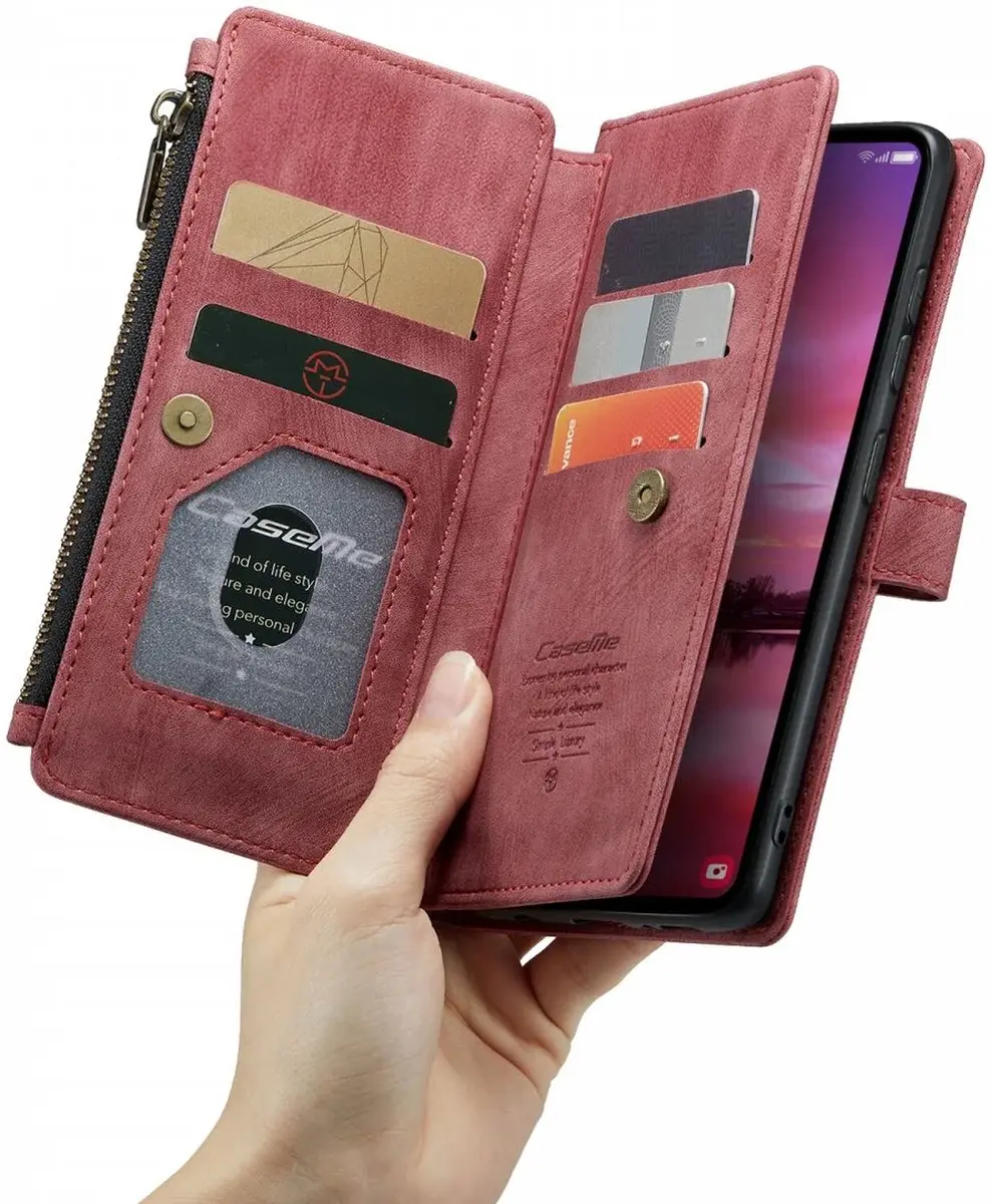 CaseMe C30 Hoesje Samsung Galaxy S24 - Rood - afbeelding 6 van 6