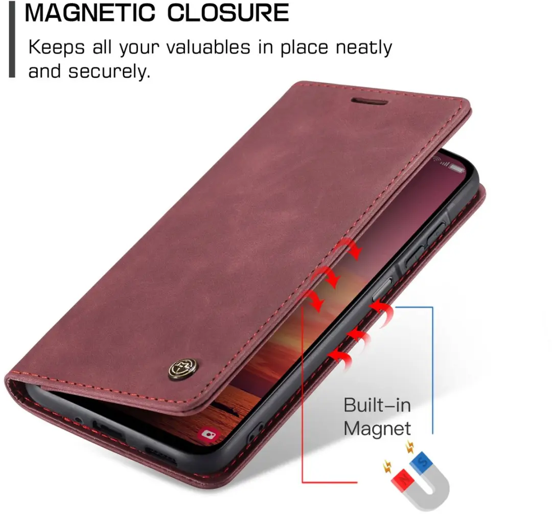 Caseme 013 Book Case Hoesje Samsung Galaxy A37 - Bordeaux