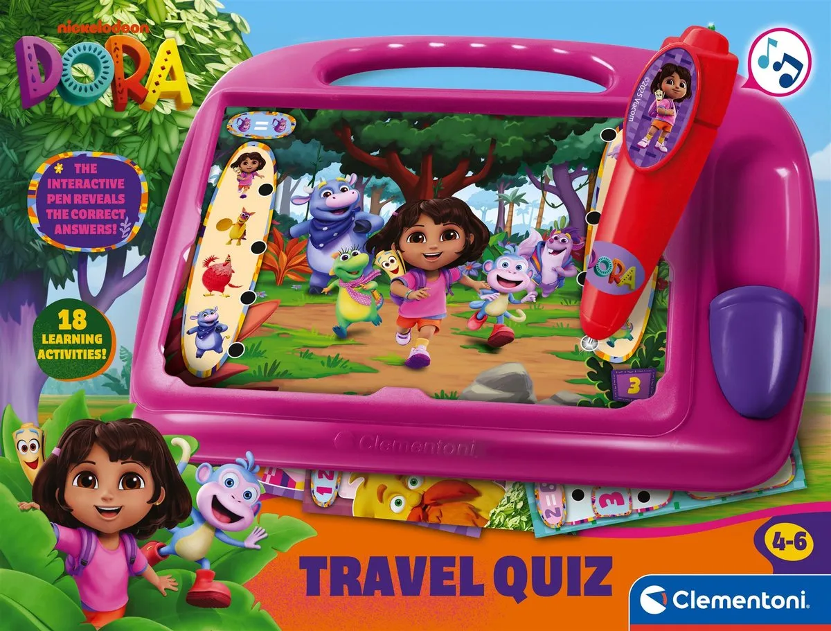 Clementoni Dora The Explorer Reisspel Travel Quiz - 3x AAA - Multikleur