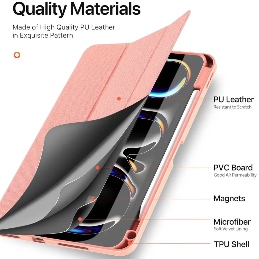 Dux Ducis Tablethoes iPad Pro 11 SH00075528 - Roze - afbeelding 6 van 6