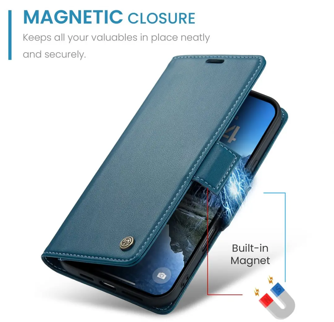 CaseMe 023 Wallet Book Hoesje - iPhone 17 - Blauw