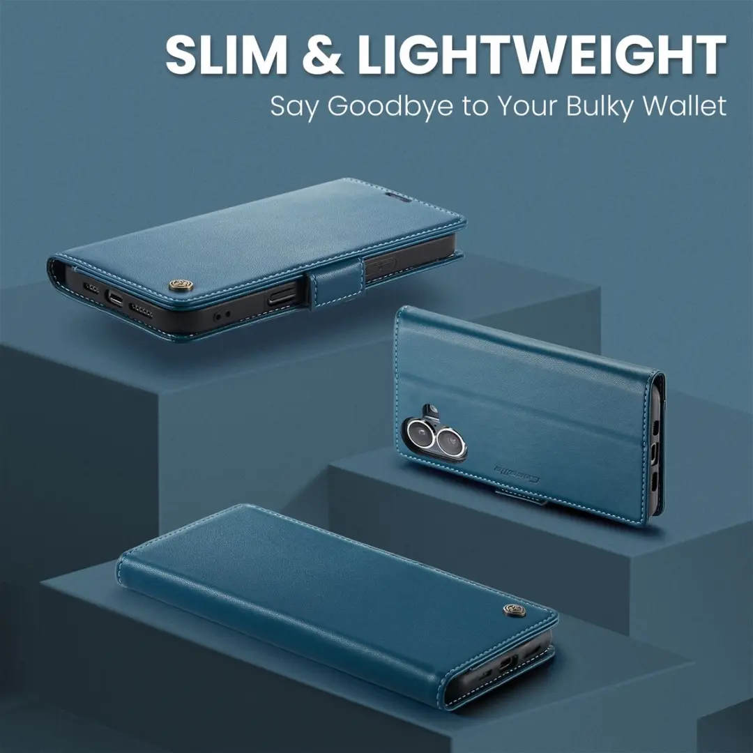CaseMe 023 Wallet Book Hoesje - iPhone 17 - Blauw