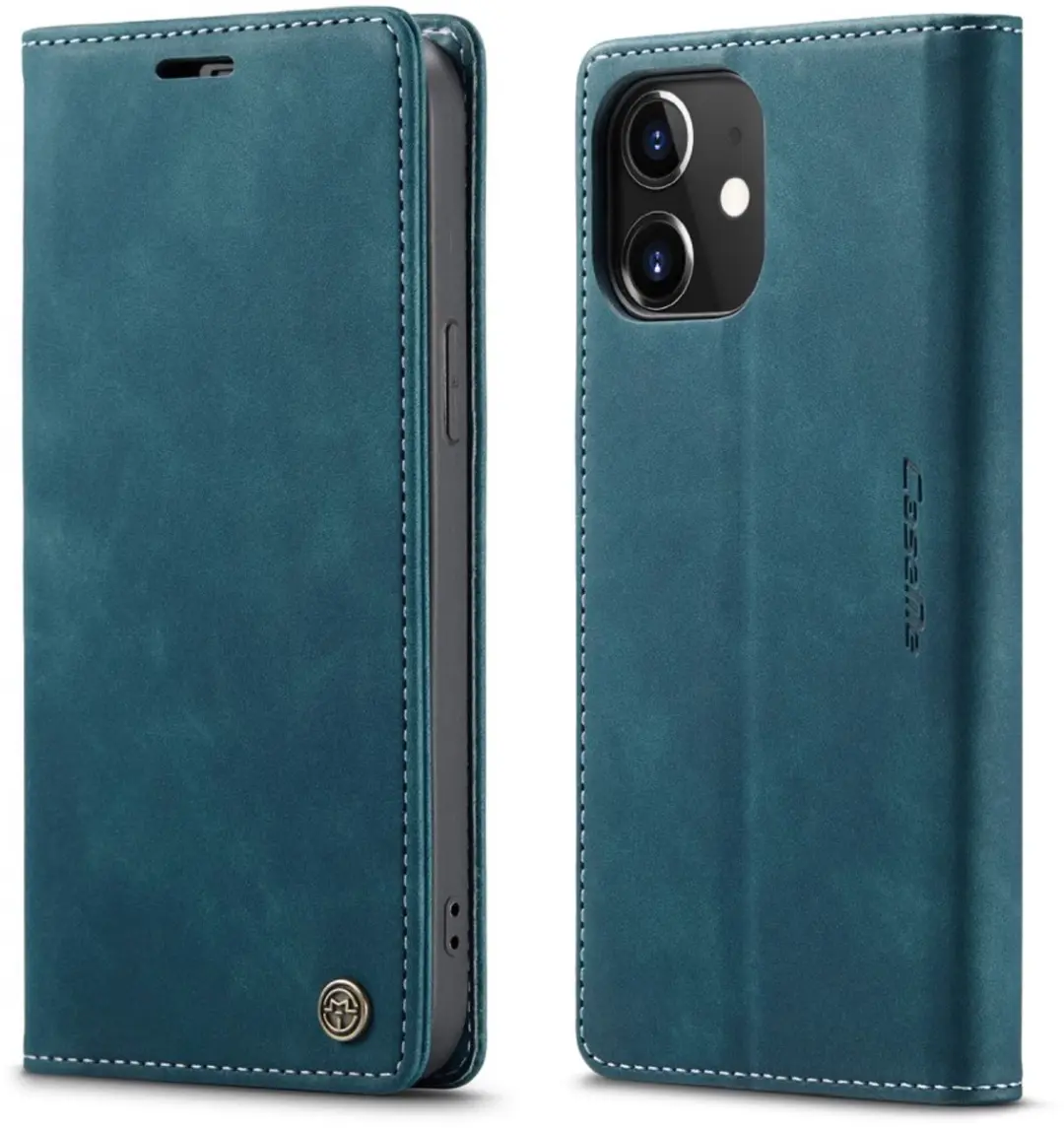 Caseme Book Case iPhone 12/12 Pro Groen - 2 Pasjes