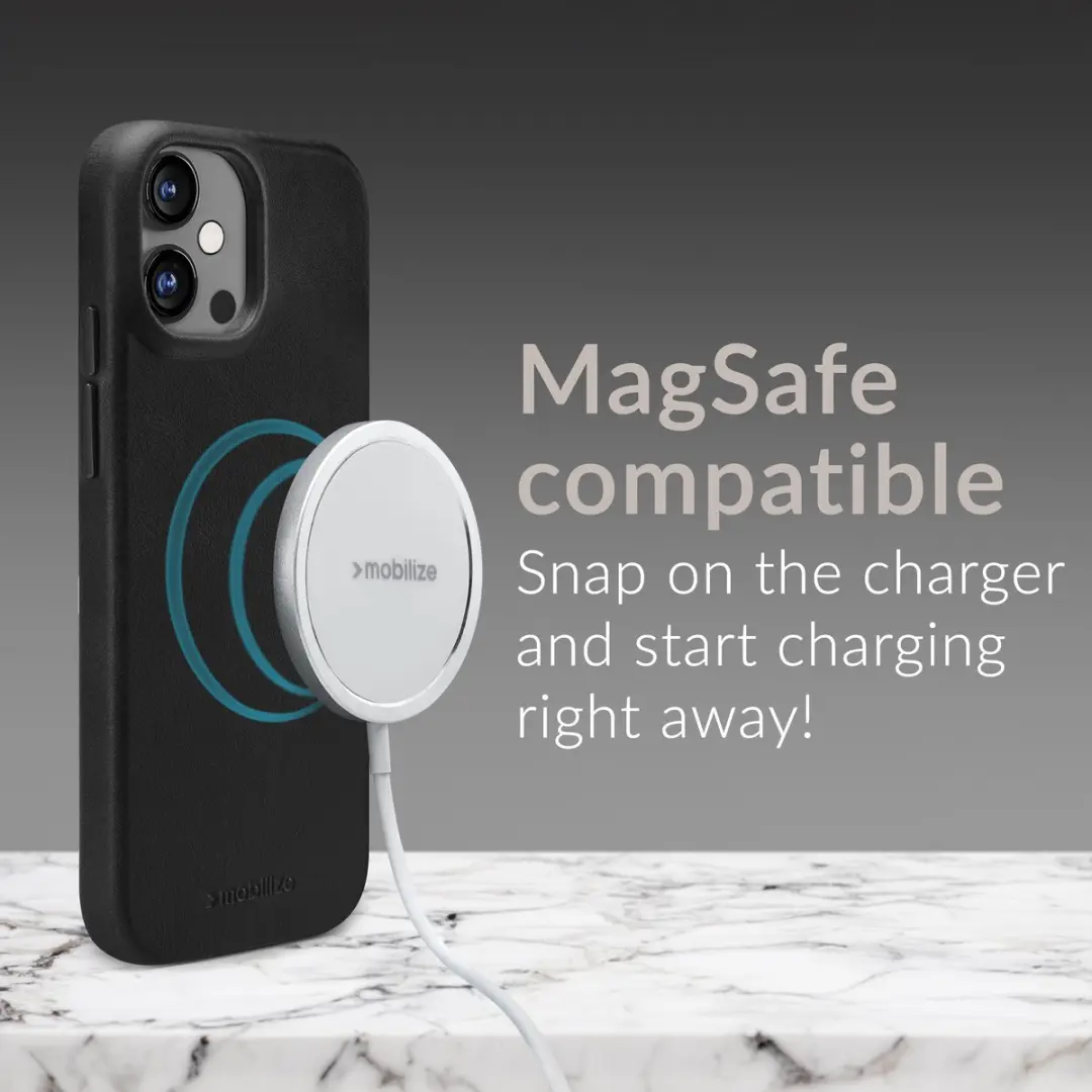 Mobilize iPhone 16 Pro Hoesje Echt Leer - Zwart MOB-MCPLCB-IPH16PRO