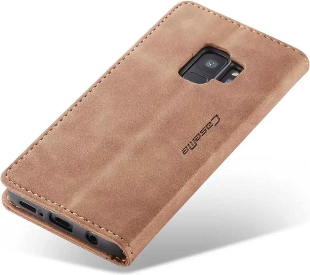 Caseme Book Case Samsung Galaxy S9 - Bruin - afbeelding 6 van 6