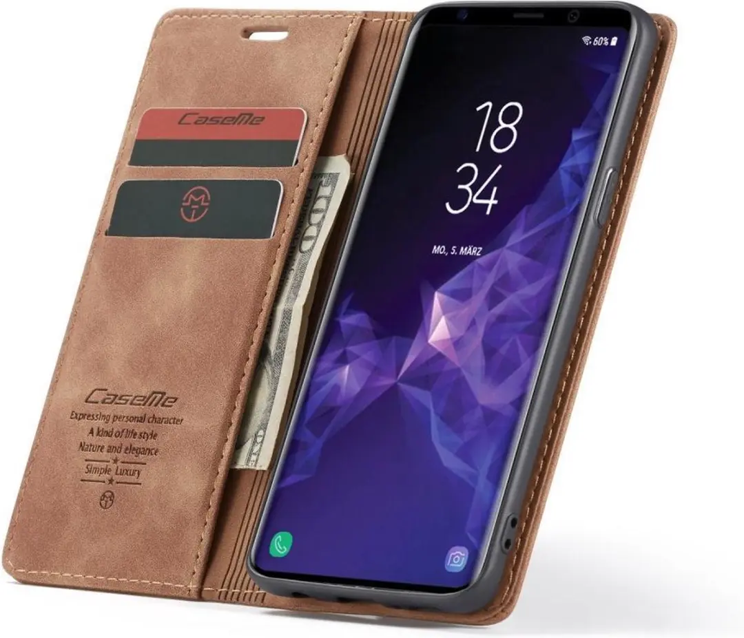 Caseme Book Case Samsung Galaxy S9 - Bruin