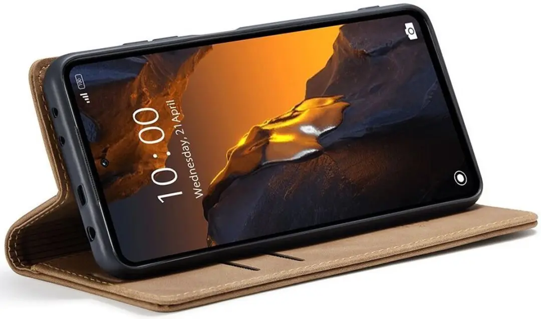 Caseme 013 Xiaomi Poco F5 5G Hoesje - 6 Pasjes - Bruin