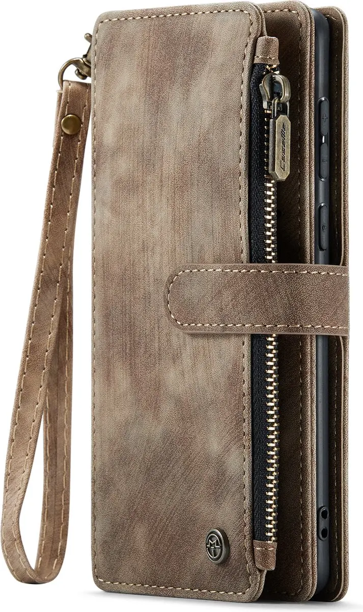 Caseme C30 Book Case Samsung Galaxy S24 FE - Hoesje met Portemonnee 10 Stuks - Bruin