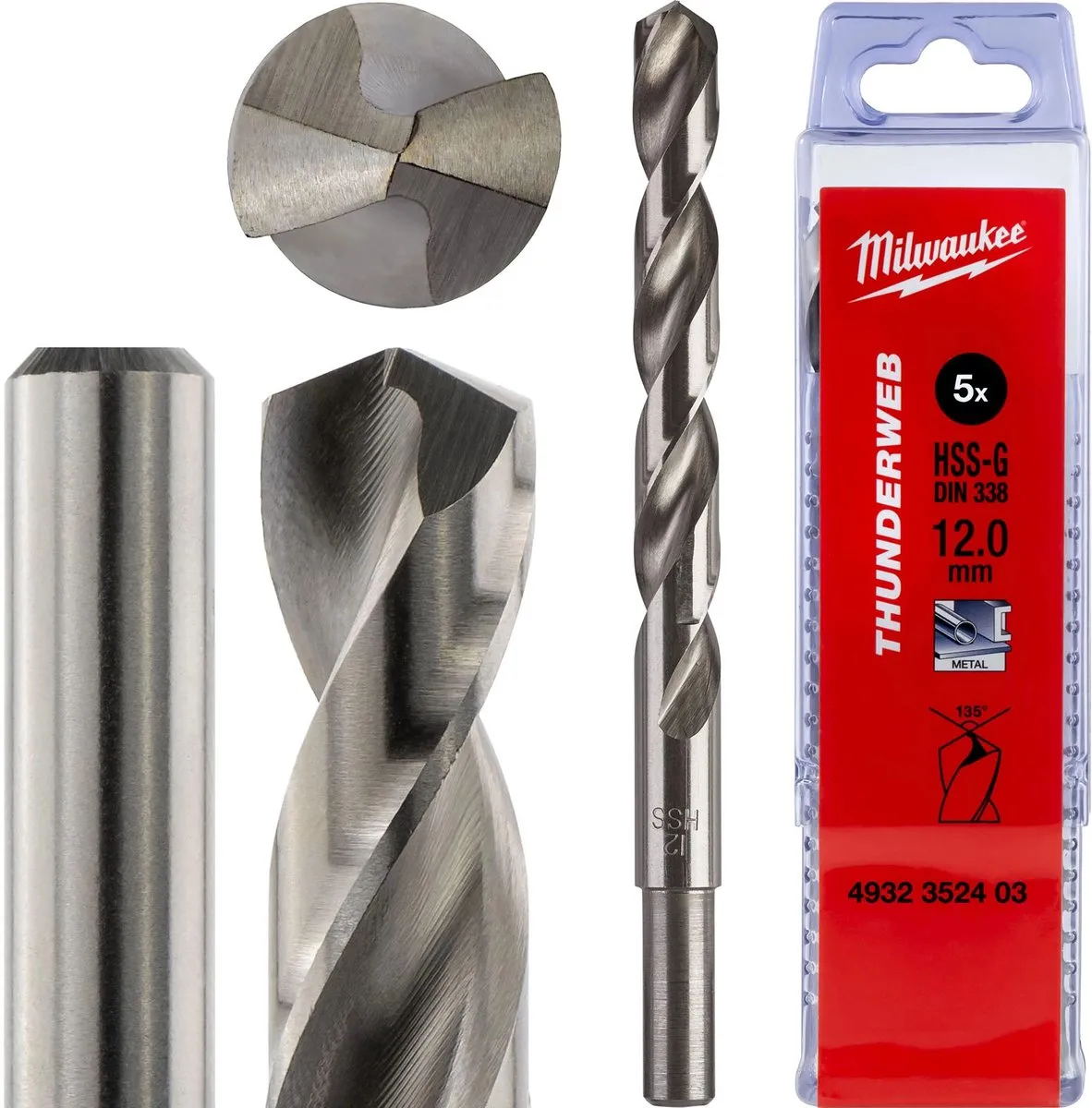 Milwaukee Thunderweb Metaalboren DIN 338 12mm