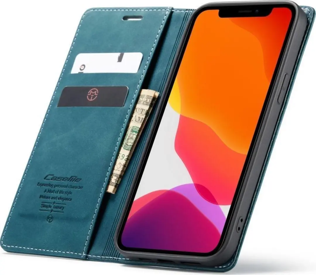 Caseme 013 Bookcase Telefoonhoesje - iPhone 12 Pro Max - Blauw
