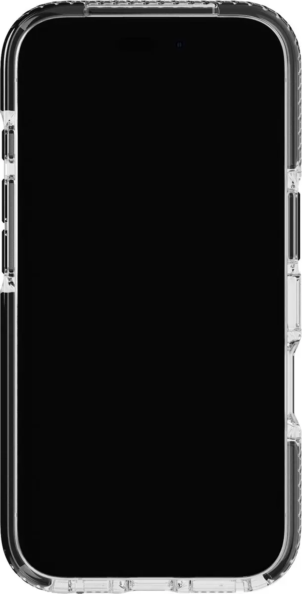 Tech21 Evo Crystal iPhone 16 Hoesje - MagSafe - 4,9m Valbestendig - Transparant/Zwart