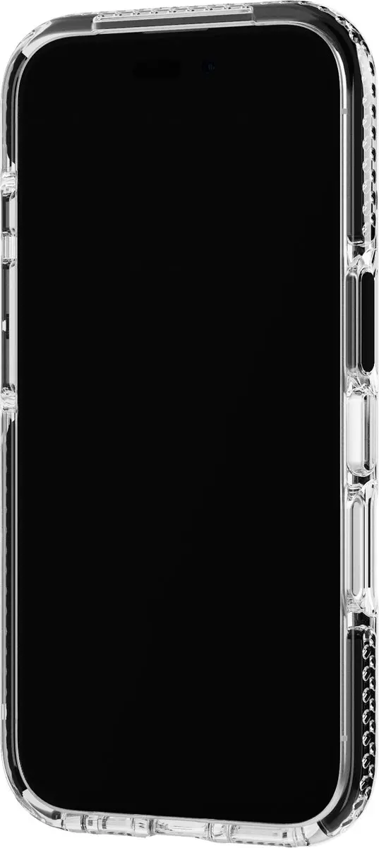 Tech21 Evo Crystal iPhone 16 Hoesje - MagSafe - 4,9m Valbestendig - Transparant/Zwart