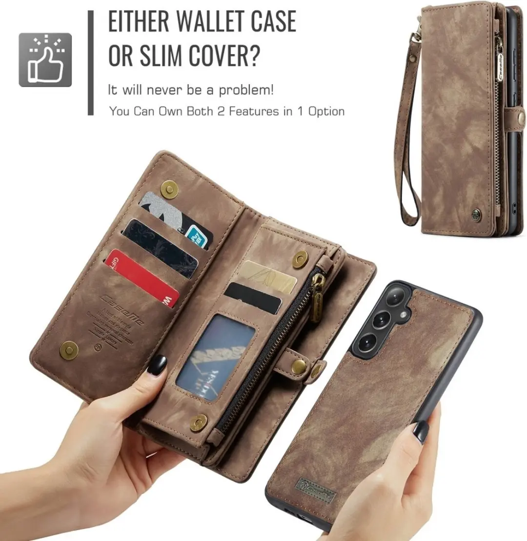 Caseme 008 2-in-1 Book Case Samsung Galaxy S24 FE - Bruin