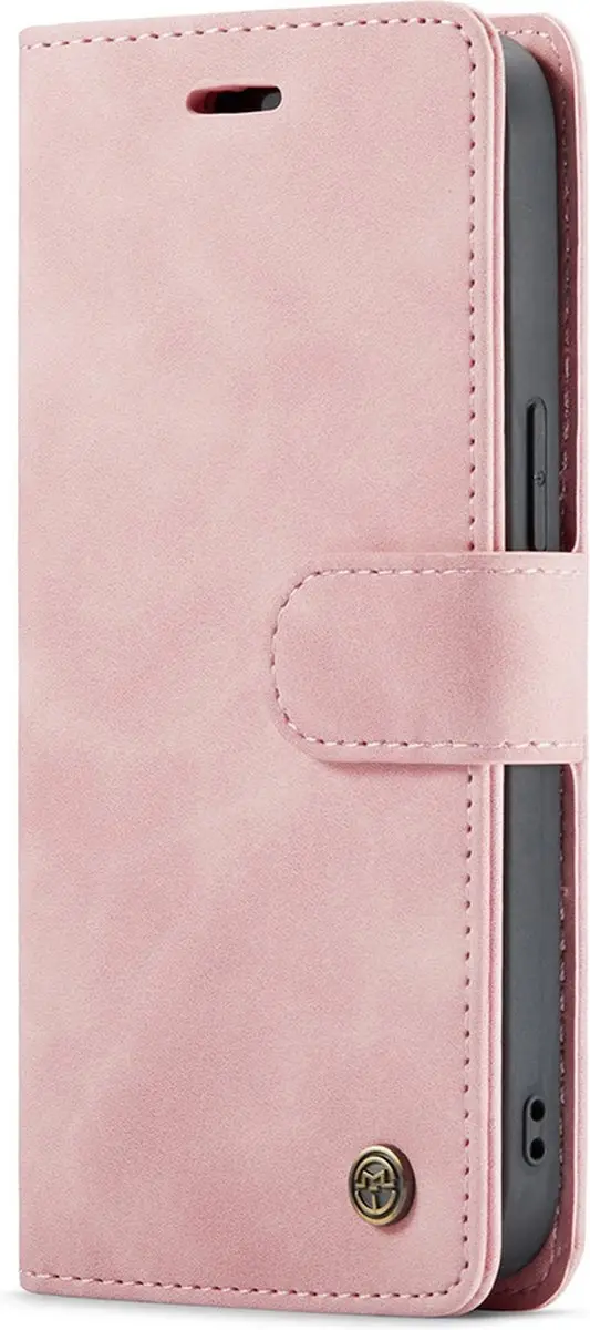 Caseme iPhone 14 Bookcase Hoesje - Roze - 4 Pasjes