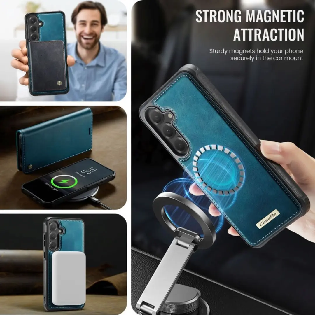 Caseme Portemonneehoes Galaxy S24/S25 Magnetisch - Blauw