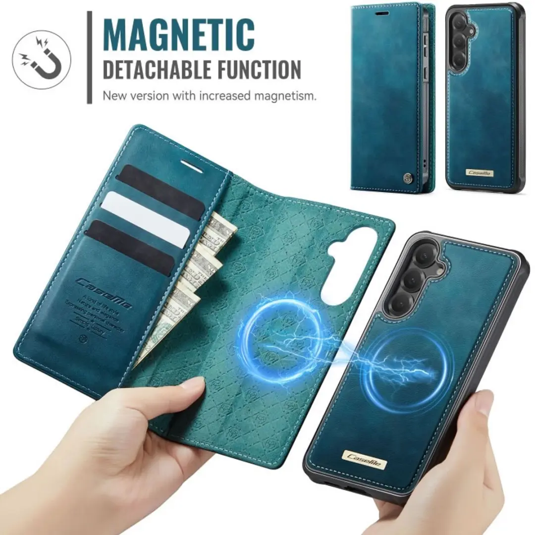 Caseme Portemonneehoes Galaxy S24/S25 Magnetisch - Blauw - afbeelding 6 van 6