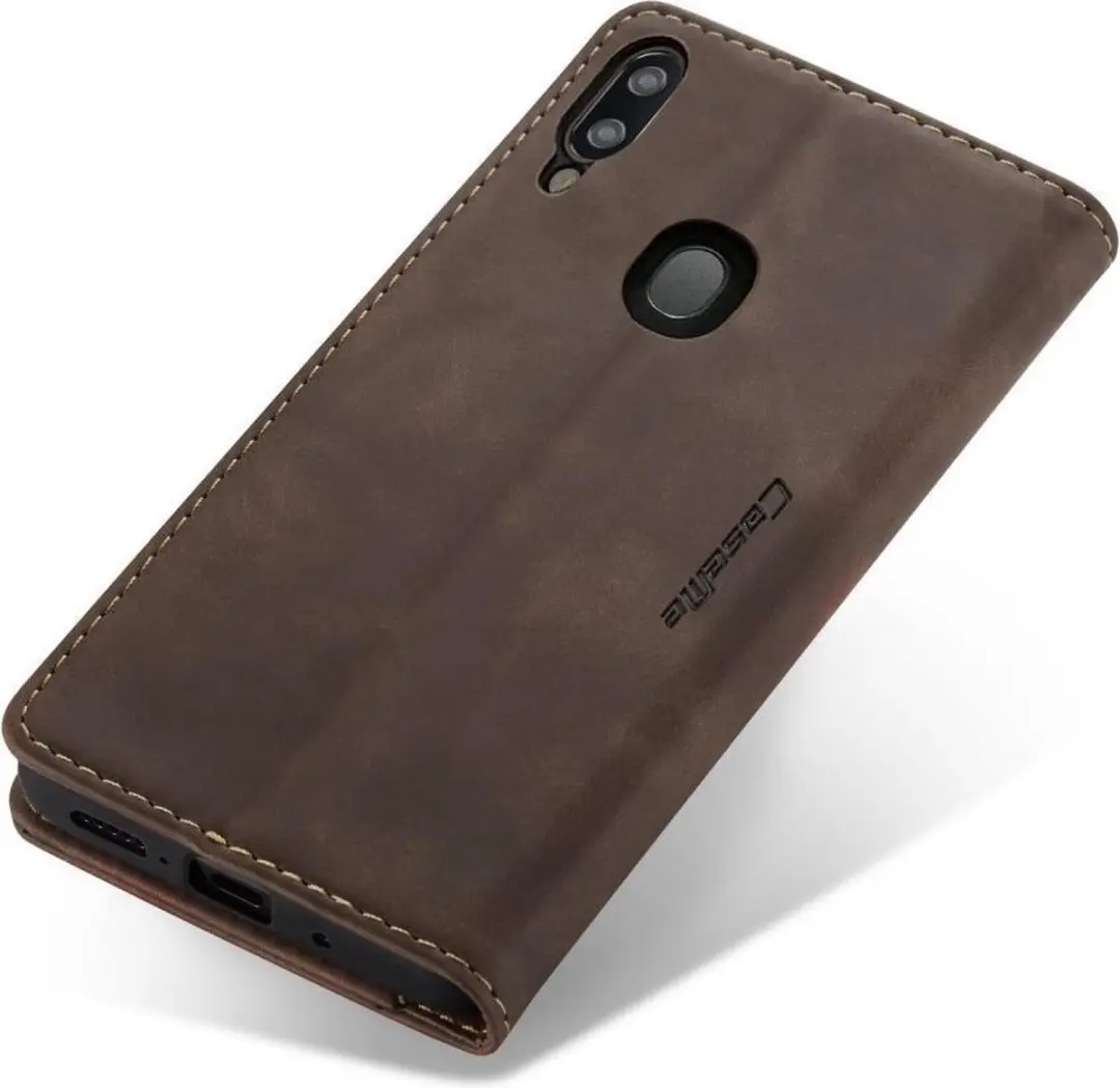 Caseme Book Case Samsung Galaxy A40 - Donkerbruin - afbeelding 6 van 6